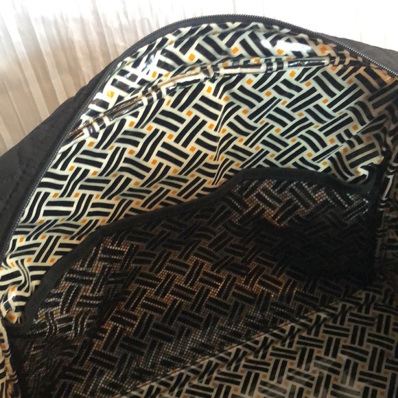 VERA BRADLEY Katalina SZ XL black yellow weave pattern diaper baby bag - Picture 12 of 16